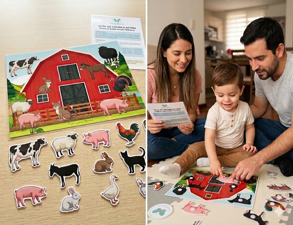 Kit Interactivo de Estimulación del Lenguaje: Animales de la Granja (PDF Imprimible)